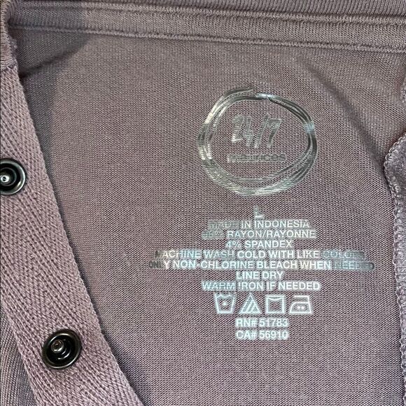 Maurice’s Purple 3/4 Sleeve Baseball Tee Size Large - Picture 4 of 4